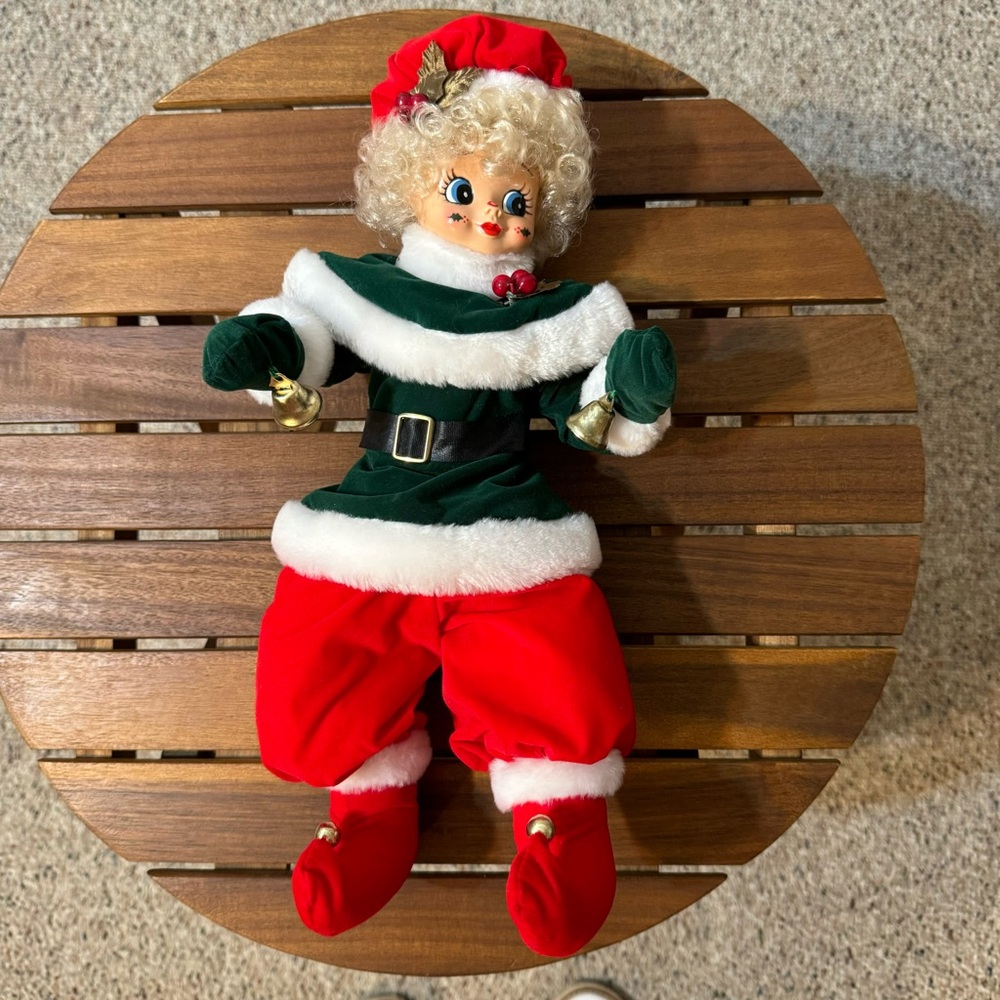 Vintage 1986 Brinn’s Christmas Doll / Lady Elf Doll/ Clown Doll